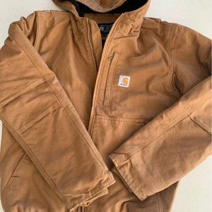 Carhartt Men's Khaki Duck Jacket- Size small